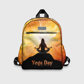 Детский рюкзак 3D с принтом International Yoga Day в Екатеринбурге, 100% полиэстер | лямки с регулируемой длиной, сверху петелька, чтобы рюкзак можно было повесить на вешалку. Основное отделение закрывается на молнию, как и внешний карман. Внутри дополнительный карман. По бокам два дополнительных кармашка | 21 июня | day | energy | girl | international | ju | lightning | lotus | meditation | mountain | pose | silhouette | sky | space | stars | universe | woman | yoga | yogi | вселенная | гора | девушка | день | женщина | звёзды | йог | йоги | космос | лотос 