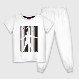 Детская пижама хлопок с принтом Ronaldo в Екатеринбурге, 100% хлопок |  брюки и футболка прямого кроя, без карманов, на брюках мягкая резинка на поясе и по низу штанин
 | champion | cr7 | cristiano | game | goal | italy | juve | juventus | madrid | real | ronaldo | spain | team | буффон | гол | дибал | золотой мяч | игрок | игуаин | испания | италия | криштиану | куадрадо | мадрид | португалия | реал | роналду | 