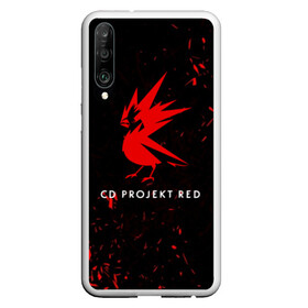 Чехол для Honor P30 с принтом CD RPOJECT RED в Екатеринбурге, Силикон | Область печати: задняя сторона чехла, без боковых панелей | 2019 | cd project red | cyberpunk 2077 | future | hack | night city | samurai | sci fi | андроиды | безумие | будущее | киберпанк 2077 | логотип | роботы | самураи | фантастика | цифры