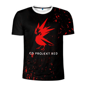 Мужская футболка 3D спортивная с принтом CD RPOJECT RED в Екатеринбурге, 100% полиэстер с улучшенными характеристиками | приталенный силуэт, круглая горловина, широкие плечи, сужается к линии бедра | 2019 | cd project red | cyberpunk 2077 | future | hack | night city | samurai | sci fi | андроиды | безумие | будущее | киберпанк 2077 | логотип | роботы | самураи | фантастика | цифры