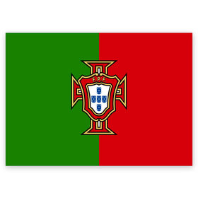 Поздравительная открытка с принтом Сборная Португалии в Екатеринбурге, 100% бумага | плотность бумаги 280 г/м2, матовая, на обратной стороне линовка и место для марки
 | portugal | криштиану роналду | португалия | португальская сборная | сборная португалии | сборная португалии по футболу | форма | футбол | чемпионат