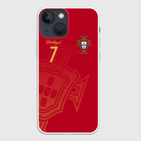 Чехол для iPhone 13 mini с принтом Криштиану Роналду в Екатеринбурге,  |  | cr7 | cristiano ronaldo | криштиано | криштиану роналду | роналдо | рональду | сборная португалии | форма | футбол | футболист | чемпионат мира