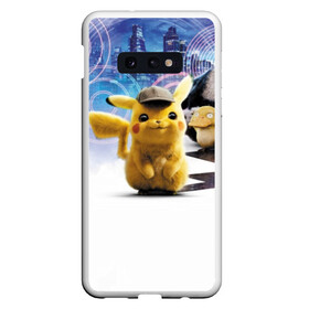 Чехол для Samsung S10E с принтом Detective Pikachu (НА СПИНЕ) в Екатеринбурге, Силикон | Область печати: задняя сторона чехла, без боковых панелей | detective pikachu | pikachu | pokemon | детектив пикачу | пика | покемон