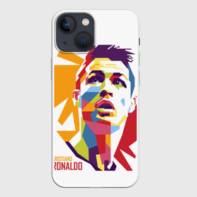 Чехол для iPhone 13 mini с принтом Криштиану Роналду в Екатеринбурге,  |  | cr7 | cristiano ronaldo | криштиано | криштиану роналду | роналдо | рональду | сборная португалии | форма | футбол | футболист | чемпионат мира