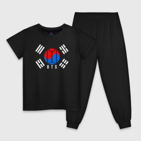 Детская пижама хлопок с принтом BTS KOREA в Екатеринбурге, 100% хлопок |  брюки и футболка прямого кроя, без карманов, на брюках мягкая резинка на поясе и по низу штанин
 | bangtan boys | bt21 | bts | bts army | bts stickers | j hope | jimin | jin | jungkook | k pop | korea | rap monster | rapmon | suga | v | бтс | корея | стикеры bts