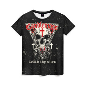 Женская футболка 3D с принтом Candlemass в Екатеринбурге, 100% полиэфир ( синтетическое хлопкоподобное полотно) | прямой крой, круглый вырез горловины, длина до линии бедер | doom | metal | группы | дум | дум метал | метал | музыка | рок