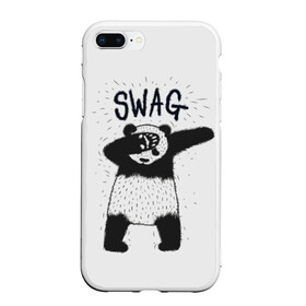 Чехол для iPhone 7Plus/8 Plus матовый с принтом Swag Panda в Екатеринбурге, Силикон | Область печати: задняя сторона чехла, без боковых панелей | animal | art | authority | bear | dab | drawing | gesture | graphics | indisputable | panda | swag | wild | авторитет | графика | даб | дикий | жест | животное | искусство | медведь | непререкаемый | панда | рисунок | свэг