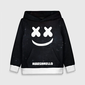 Детская толстовка 3D с принтом Marshmello Cosmos в Екатеринбурге, 100% полиэстер | двухслойный капюшон со шнурком для регулировки, мягкие манжеты на рукавах и по низу толстовки, спереди карман-кенгуру с мягким внутренним слоем | Тематика изображения на принте: dj | marshmello | usa | америка | клубная музыка | мармело | маршмелло | маршмеллоу | музыка | музыкант