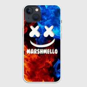 Чехол для iPhone 13 с принтом Marshmello Fire в Екатеринбурге,  |  | dj | fire | marshmello | usa | америка | вода | клубная музыка | мармело | маршмелло | маршмеллоу | музыка | музыкант | огонь