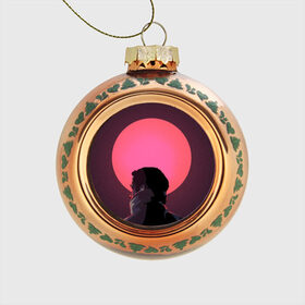 Стеклянный ёлочный шар с принтом Райан Гослинг в Екатеринбурге, Стекло | Диаметр: 80 мм | Тематика изображения на принте: бегущий по лезвию | райан гослинг