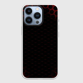 Чехол для iPhone 13 Pro с принтом СТАЛЬНАЯ БРОНЯ в Екатеринбурге,  |  | abstraction | cyber | cyberpunk | future | geometry | hexagon | neon | techno | texture | абстракция | броня | геометрия | кибер | краски | неон | неоновый | сетка | соты | стальная броня | текстура | шестигранники