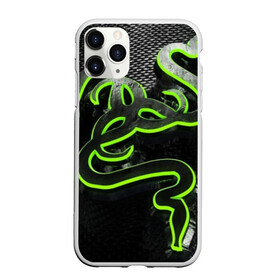 Чехол для iPhone 11 Pro Max матовый с принтом RAZER в Екатеринбурге, Силикон |  | game | razer | texture | зеленый | игровое лого | игромания | игры | рэйзер | текстуры