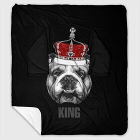 Плед с рукавами с принтом Английский бульдог с короной в Екатеринбурге, 100% полиэстер | Закругленные углы, все края обработаны. Ткань не мнется и не растягивается. Размер 170*145 | animals | authority | breed | bulldog | cool | crown | dog | english | fighting | head | illustration | inscription | king | muzzle | supreme | swag | авторитет | английский | бойцовый | бульдог | верховный | голова | животные | иллюстрация | король | кор