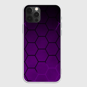 Чехол для iPhone 12 Pro Max с принтом Неоновая броня в Екатеринбурге, Силикон |  | abstraction | geometry | hexagon | techno | абстракция | броня | геометрия | краски | неон | неоновый | сетка | соты | стальная броня | текстура | шестигранники