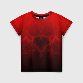 Детская футболка 3D с принтом ГОЛОГРАФИЧЕСКАЯ ЗАЩИТА в Екатеринбурге, 100% гипоаллергенный полиэфир | прямой крой, круглый вырез горловины, длина до линии бедер, чуть спущенное плечо, ткань немного тянется | abstraction | cyber | cyberpunk | future | geometry | hexagon | neon | techno | texture | абстракция | броня | геометрия | кибер | краски | неон | неоновый | сетка | соты | стальная броня | текстура | шестигранники