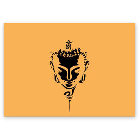 Поздравительная открытка с принтом Будда в Екатеринбурге, 100% бумага | плотность бумаги 280 г/м2, матовая, на обратной стороне линовка и место для марки
 | background | black | buddha | buddhism | knowledge | meditation | om | philosophy | religion | symbol | white | yoga | белый | будда | буддизм | знание | йога | медитация | ом | религия | символ | философия | фон | черный