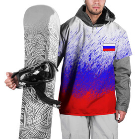 Накидка на куртку 3D с принтом Россия (Краска) в Екатеринбурге, 100% полиэстер |  | герб | краска | россия | флаг