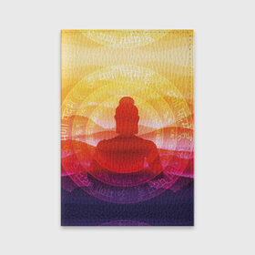 Обложка для паспорта матовая кожа с принтом Будда в Екатеринбурге, натуральная матовая кожа | размер 19,3 х 13,7 см; прозрачные пластиковые крепления | Тематика изображения на принте: buddha | calm | color | enlightenment | india | meditatio | mountains | nature | purple | red | religion | symbol | yellow | yoga | будда | горы | духовность | желтый | индия | йога | красный | медитация | природа | просветление | расслабление | религия |