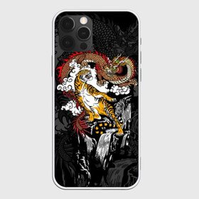 Чехол для iPhone 12 Pro Max с принтом Тигр и дракон в Екатеринбурге, Силикон |  | animals | clouds | country | dragon | east | fangs | japanese | mythical | nature | predator | rising | sun | tiger | восток | восходящего | дракон | животные | клыки | мифический | облака | природа | солнца | страна | тигр | хищник | японский