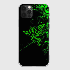 Чехол для iPhone 12 Pro Max с принтом RAZER в Екатеринбурге, Силикон |  | game | razer | texture | зеленый | игровое лого | игромания | игры | рэйзер | текстуры