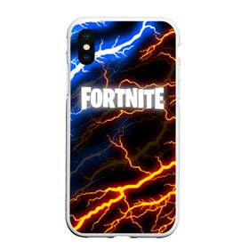 Чехол для iPhone XS Max матовый с принтом FORTNITE STORM в Екатеринбурге, Силикон | Область печати: задняя сторона чехла, без боковых панелей | 2019 | armor | armour | cybersport | esport | fortnite | game | llama | logo | thunder | броня | игра | киберспорт | лама | молнии | фиолетовый | фирменные цвета | фортнайт