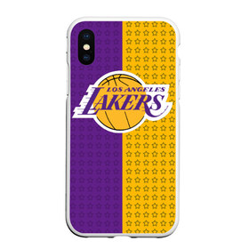 Чехол для iPhone XS Max матовый с принтом Lakers (1) в Екатеринбурге, Силикон | Область печати: задняя сторона чехла, без боковых панелей | ball | basket | basketball | kobu | lakers | lebron | los angeles | баскетбол | коюи | леброн | лейкерс | лос анджелис