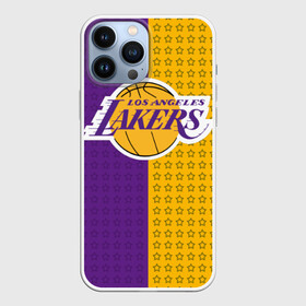 Чехол для iPhone 13 Pro Max с принтом Lakers (1) в Екатеринбурге,  |  | Тематика изображения на принте: ball | basket | basketball | kobu | lakers | lebron | los angeles | баскетбол | коюи | леброн | лейкерс | лос анджелис