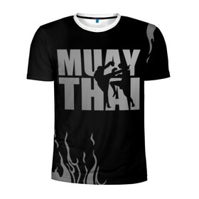 Мужская футболка 3D спортивная с принтом Muay Thai в Екатеринбурге, 100% полиэстер с улучшенными характеристиками | приталенный силуэт, круглая горловина, широкие плечи, сужается к линии бедра | fight | muay thai | thai boxing | ufc | бокс | ката | кикбоксин | лаос | лоу кик | муай | мьянма | поединок | таиланд | тай | тайский | таолу
