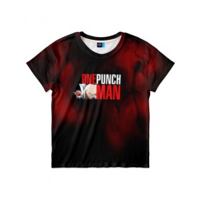 Детская футболка 3D с принтом One-Punch Man в Екатеринбурге, 100% гипоаллергенный полиэфир | прямой крой, круглый вырез горловины, длина до линии бедер, чуть спущенное плечо, ткань немного тянется | one | one punch man | бесправный ездок | бласт | бэнг | ванпанчмен | генос | демон киборг | лысый плащ | ниндзя | сайтама | сверхзвуковой соник | серебряный клык | тацумаки | человек один удар