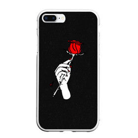 Чехол для iPhone 7Plus/8 Plus матовый с принтом Lil Peep (Rose) в Екатеринбурге, Силикон | Область печати: задняя сторона чехла, без боковых панелей | baby | broken | cry | lil | lil peep | peep | rap | rose | лил | лил пип | пип | реп | роза | сердце