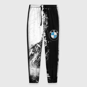 Мужские брюки 3D с принтом BMW в Екатеринбурге, 100% полиэстер | манжеты по низу, эластичный пояс регулируется шнурком, по бокам два кармана без застежек, внутренняя часть кармана из мелкой сетки | bmw | авто | автомобиль | бмв | логотип | машина | надпись | текстура