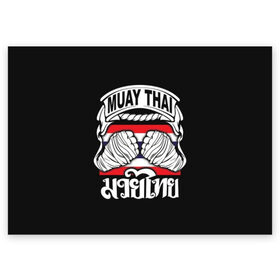 Поздравительная открытка с принтом Muay Thai в Екатеринбурге, 100% бумага | плотность бумаги 280 г/м2, матовая, на обратной стороне линовка и место для марки
 | Тематика изображения на принте: fight | muay thai | thai boxing | ufc | бокс | ката | кикбоксин | лаос | лоу кик | муай | мьянма | поединок | таиланд | тай | тайский | таолу