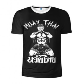 Мужская футболка 3D спортивная с принтом Muay Thai в Екатеринбурге, 100% полиэстер с улучшенными характеристиками | приталенный силуэт, круглая горловина, широкие плечи, сужается к линии бедра | fight | muay thai | thai boxing | ufc | бокс | ката | кикбоксин | лаос | лоу кик | муай | мьянма | поединок | таиланд | тай | тайский | таолу
