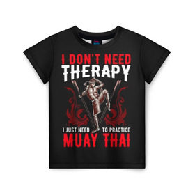 Детская футболка 3D с принтом Muay Thai в Екатеринбурге, 100% гипоаллергенный полиэфир | прямой крой, круглый вырез горловины, длина до линии бедер, чуть спущенное плечо, ткань немного тянется | fight | muay thai | thai boxing | ufc | бокс | ката | кикбоксин | лаос | лоу кик | муай | мьянма | поединок | таиланд | тай | тайский | таолу