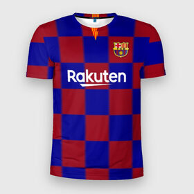 Мужская футболка 3D спортивная с принтом Barcelona Messi в Екатеринбурге, 100% полиэстер с улучшенными характеристиками | приталенный силуэт, круглая горловина, широкие плечи, сужается к линии бедра | barca | fc barca | fc barcelona | барса | лионель месси | мадрид барселона | фк барселона | форма барселоны | форма месси | футбольная форма | юнайтед барселона