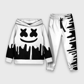 Детский костюм 3D (с толстовкой) с принтом MELLO BLACK x WHITE | MARSHMELLO в Екатеринбурге,  |  | colors | dj | marshmello | paints | usa | абстракция | америка | звезда | клубная музыка | космический | краски | маршмелло | музыка | музыкант