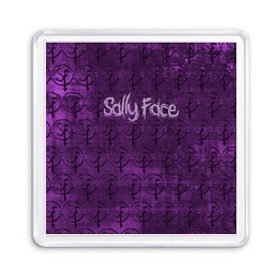 Магнит 55*55 с принтом Sally Face (Pattern). в Екатеринбурге, Пластик | Размер: 65*65 мм; Размер печати: 55*55 мм | Тематика изображения на принте: 