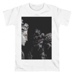 Мужская футболка хлопок с принтом SINGULARITY #1 в Екатеринбурге, 100% хлопок | прямой крой, круглый вырез горловины, длина до линии бедер, слегка спущенное плечо. | квадрат | мода | сатуя | чёрно белое