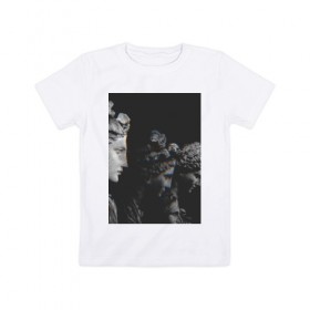 Детская футболка хлопок с принтом SINGULARITY #1 в Екатеринбурге, 100% хлопок | круглый вырез горловины, полуприлегающий силуэт, длина до линии бедер | Тематика изображения на принте: квадрат | мода | сатуя | чёрно белое