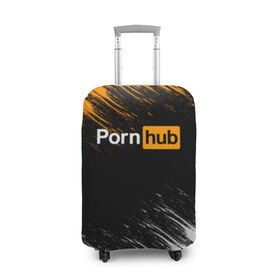 Чехол для чемодана 3D с принтом Порно (1) в Екатеринбурге, 86% полиэфир, 14% спандекс | двустороннее нанесение принта, прорези для ручек и колес | brazzers | браззерс | порхаб