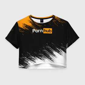 Женская футболка Cropp-top с принтом Порно (1) в Екатеринбурге, 100% полиэстер | круглая горловина, длина футболки до линии талии, рукава с отворотами | brazzers | браззерс | порхаб