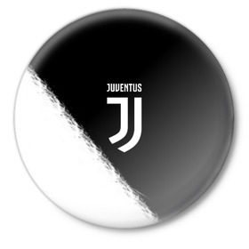 Значок с принтом JUVENTUS в Екатеринбурге,  металл | круглая форма, металлическая застежка в виде булавки | italia | juve | juventus | sport | италия | спорт | спортивная форма | футбол | футбольный | чемпионат | ювентус