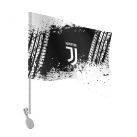 Флаг для автомобиля с принтом JUVENTUS в Екатеринбурге, 100% полиэстер | Размер: 30*21 см | italia | juve | juventus | sport | италия | спорт | спортивная форма | футбол | футбольный | чемпионат | ювентус