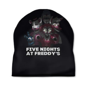 Шапка 3D с принтом Five Nights At Freddys в Екатеринбурге, 100% полиэстер | универсальный размер, печать по всей поверхности изделия | 5 ночей с фредди | five nights at freddys | foxy | аниматроники | игра | компьютерная игра | робот | фокси | фредди | фреди | чика