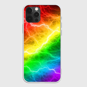 Чехол для iPhone 12 Pro Max с принтом RAINBOW THUNDER в Екатеринбурге, Силикон |  | battle | battle fire | battle thunder | blue | fire | rainbow | red | texture | thunder | битва | битва молний | битва огней | гроза | молнии | радуга | текстура