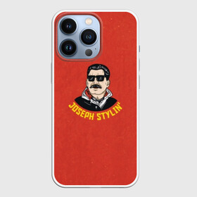 Чехол для iPhone 13 Pro с принтом Иосиф Сталин в Екатеринбурге,  |  | ussr | звезда | иосиф | красный | модный | молот | надпись | очки | патриот | патриотизм | республик | рсфср | серп | снг | советский | советских | союз | ссср | сталин | страна | тренд | усы