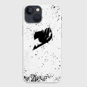 Чехол для iPhone 13 mini с принтом Черный логотип Хвост Феи на белом в Екатеринбурге,  |  | fairy tail | акнология | грей | демон | зереф | игнил | люси хартфилия | мавис вермилион | маг | маги | манга | нацу | нацу драгнил | сердце гримуара | тартарос | хвост феи | хэппи | эльза скарлет