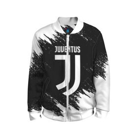 Детский бомбер 3D с принтом JUVENTUS SPORT в Екатеринбурге, 100% полиэстер | застегивается на молнию, по бокам два кармана без застежек, мягкие манжеты, по низу бомбера и на воротнике — эластичная резинка | cr7 | fc | football | football club | juve | juventus | ronaldo | sport | роналдо | спорт | спортивные | униформа | фирменные цвета | фк | футбол | футбольный клуб | ювентус