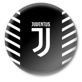 Значок с принтом JUVENTUS SPORT в Екатеринбурге,  металл | круглая форма, металлическая застежка в виде булавки | cr7 | fc | football | football club | juve | juventus | ronaldo | sport | роналдо | спорт | спортивные | униформа | фирменные цвета | фк | футбол | футбольный клуб | ювентус