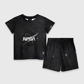 Детский костюм с шортами 3D с принтом NASA в Екатеринбурге,  |  | galaxy | nasa | nebula | space | star | абстракция | вселенная | галактика | звезда | звезды | космический | наса | планеты